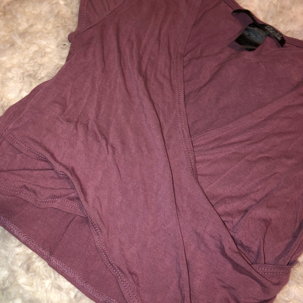 Purple stretchy crop top